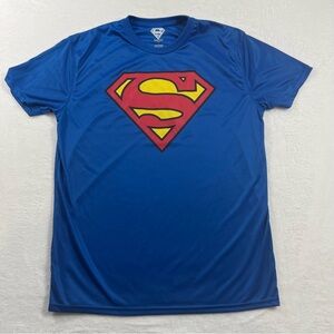 Blue Superman Logo Men's Shirt size large